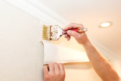 Pose de papier peint à Annelles — revêtements muraux et toiles de verre